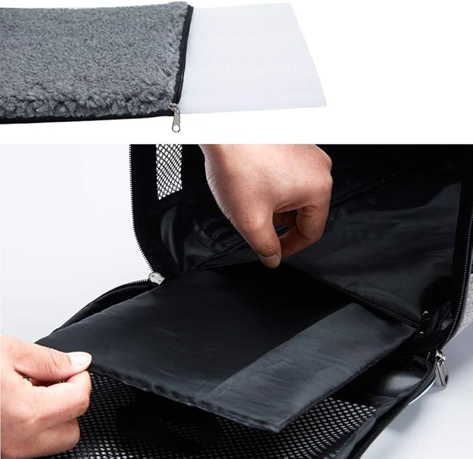 Vceoa 17.5x11x11 Inches Cat, Dog Carrier for Pets Up to 16 Lbs, Soft-Sided Cat Bag Animal Carriers Travel Puppy Carry As a Toy of Fabric Pet Home - PAWPICO