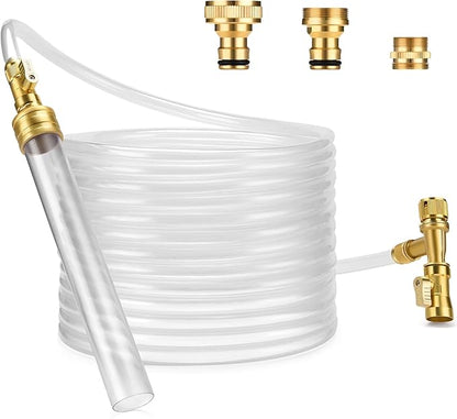 GADFISH Gravel Vacuum for Aquarium Water Changer Fish Tank Cleaning Tools, Siphon Universal Quick Pump Aquarium Water Changing (30ft) GADFISH