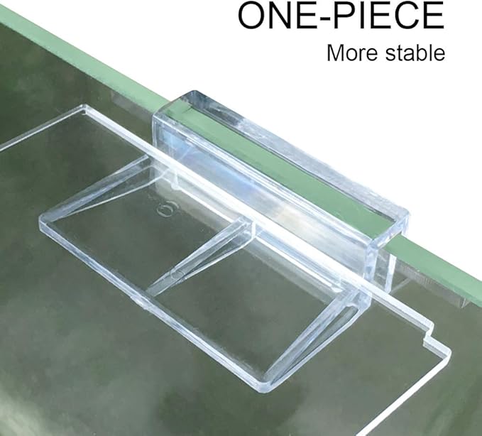 OIIKI 6 PCS Aquarium Glass Cover Clip, Clear Acrylic Support Holder, Aquarium Lid Clips Clamps, for Aquarium Fish Tank (6mm) OIIKI