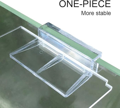 OIIKI 6 PCS Aquarium Glass Cover Clip, Clear Acrylic Support Holder, Aquarium Lid Clips Clamps, for Aquarium Fish Tank (6mm) OIIKI