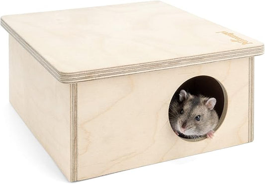 Niteangel Birch Chamber-Maze Hamster Hideout - Small Pets Woodland House Habitats Decor for Hamster Mice Gerbils Mouse Niteangel