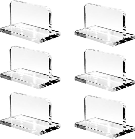 6Pcs Clear Acrylic Aquarium Lid Handles, Transparent Pulls Handles Fish Tank Cover Handle with Adhesive Sticker, Rectangle Aquarium Tank Lid Replacement Handle for Aquarium Fish Cover Holder KCGANI