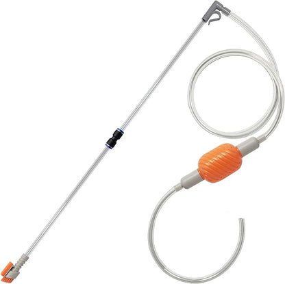 Compact Aquarium Siphon Vacuum and Water Changer Kit with Cleaning Brush. Perfect for Simultaneous Water Changing and Cleaning in Small Fish Tanks. Gravel and Sand Cleaning. AREPK