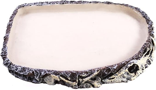 Tfwadmx Reptile Water Bowl Reptile Feeding Dish Reptile Feeder Food and Water Bearded Dragon Food Dish for Turtles, Tortoises, Snakes, Lizards, Geckos, Chameleons Tfwadmx