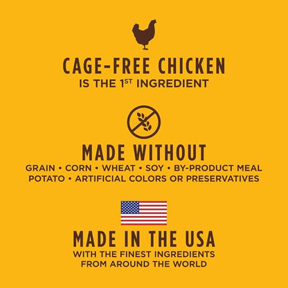 Instinct Dog Food, Grain Free Dog Food Dry, High Protein, Raw Coated Dog Food, Dog Kibble, Original Real Chicken, 4 lb. Bag - PAWPICO