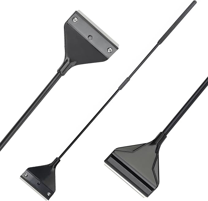 Algae Scraper for Glass Aquarium, Long Handle Fish Tank Algae Scraper with 10 Blades, Essential Aquarium Cleaning Tool. PAWPICO