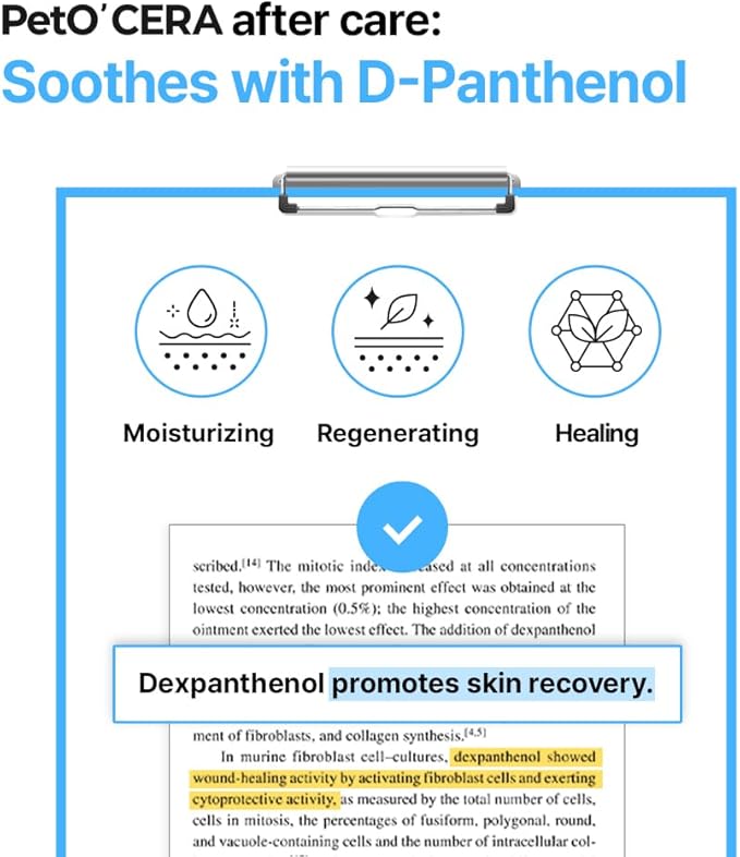 PetO'Cera Mist Spray, Hydrating Mist for Dogs & Cats, Skin & Coat Relief, with Ceramide and PSF (PetO'CERA Skincare Solution), Korean Pet Skincare, 5.07oz (500ml) BREEZYTAIL