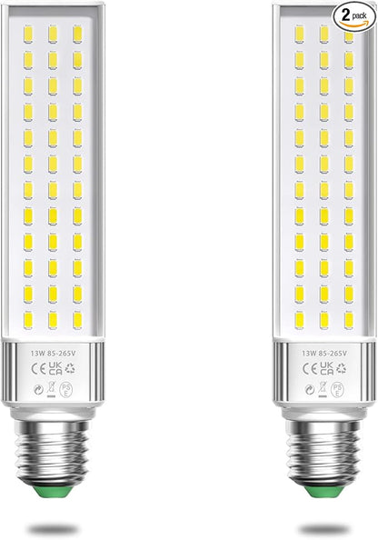 Aluxcia E26 Aquarium Light Bulbs Daylight 5500K,2-Pack(Remove/Bypass The Ballast) BBDDKEG