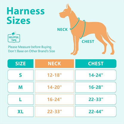 PoyPet No Pull Dog Harness, No Choke Front Clip Reflective Dog Vest with Soft Padded Vertical Handle, 3 Leash Attachments for Small Medium Large Dogs (Red,L) PoyPet