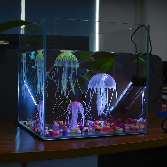 LED Aquarium Lights, RGB Fish Tank Lights Underwater IP68 Waterproof Submersible Remote Control Tank Lid Lights Colored Adjustable Fish Aquarium Tank Waterfall Lighting, 15 inch S+SMIFUL