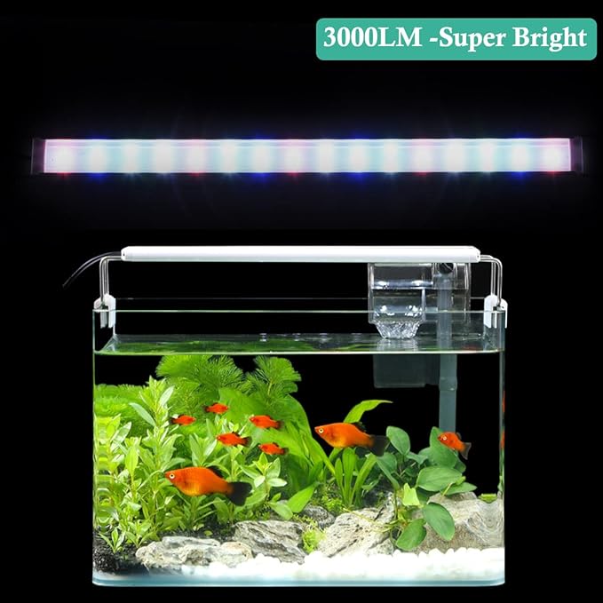 HITOP Full Spectrum LED Aquarium Light – 24-32" Classic Fish Tank Light with Timer, Aquarium Plant Light with Stable Extendable Brackets (24-32in) HITOP-FocusonAquarium