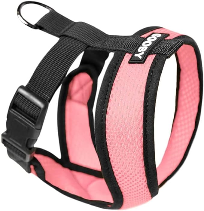 Gooby Comfort X Head in Harness - Pink, Small Harness Patented Choke-Free X Frame - Perfect on The Go Harness for Medium Dogs No Pull or Small Dogs for Indoor and Outdoor Use Gooby