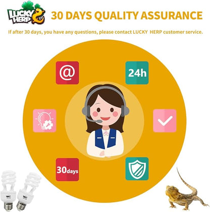 LUCKY HERP Desert UVA UVB Reptile Light Bulb 10.0 13W Compact Fluorescent Lamp LUCKYHERP