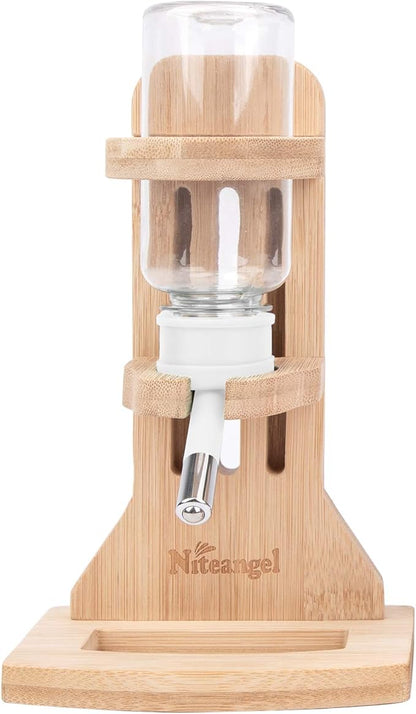 Niteangel Water Bottle with Stand for Syrian Dwarf Hamsters Gerbils Mice Rats Degus Small pet Rodents(White) Niteangel