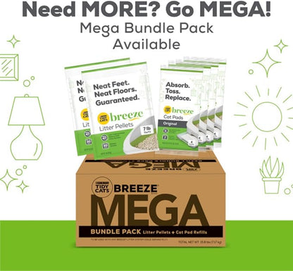 Purina Tidy Cats Litter, Breeze Litter Pellets to be Used with Breeze Litter System, Prevents Dust and Tracking, 3.5 LB Each (Pack of 2) - PAWPICO