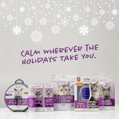 Sentry Calming Chews for Cats, Calming Aid Helps to Manage Stress & Anxiety, With Pheromones That May Help Curb Destructive Behavior & Separation Anxiety, Calming Health Supplement for Cats, 4 oz. Sentry