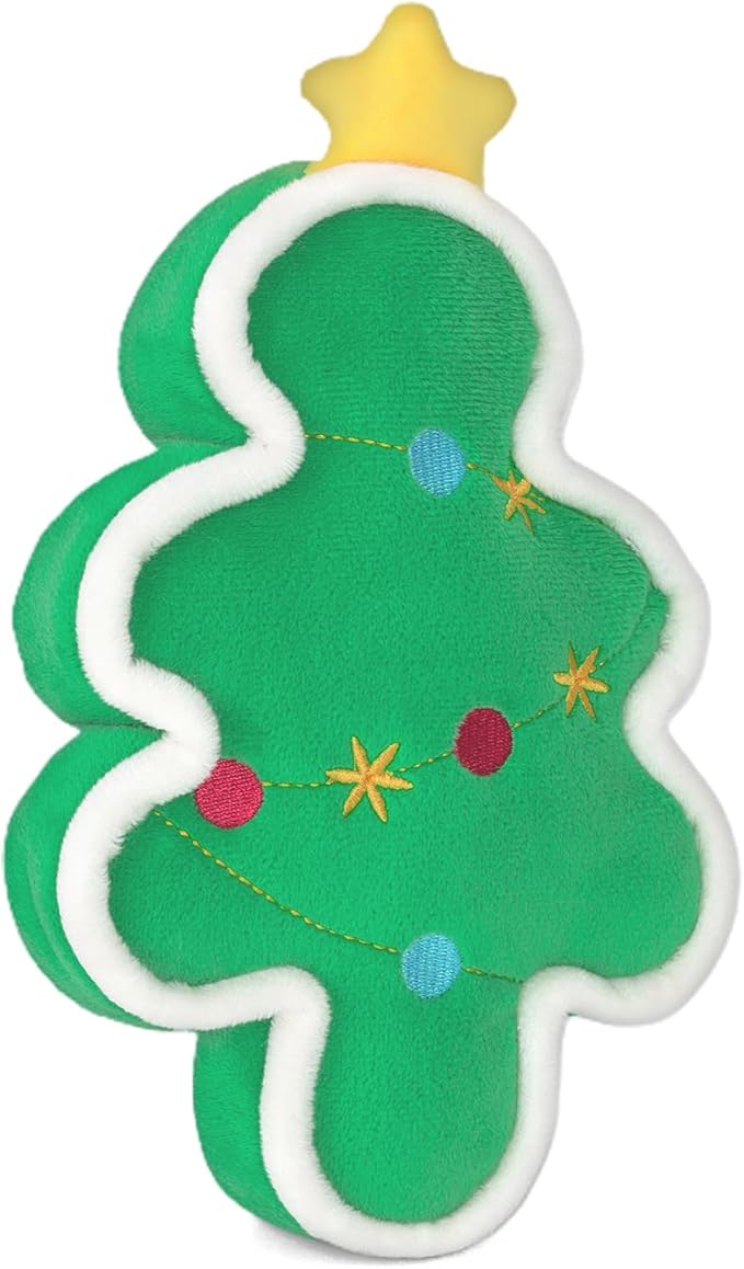 DODODOLA Dog Toys Squeaky Dog Toys Christmas Tree Plush Dog Toys Stuffed Dog Toys with Crinkle Paper for Large Dogs Medium Puppy(Christmas Tree) - PAWPICO