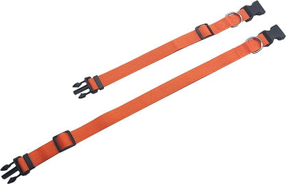 Adjustable Nylon Dog Collar, pet Collar 1 Inch 3/4 Inch 5/8 Inch Wide, for Large Medium Small Dogs (L(1" x 16-23"), Orange) - PAWPICO