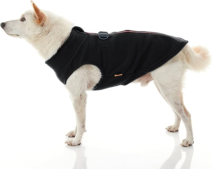 Gooby Zip Up Fleece Dog Sweater - Black, X-Small - Warm Pullover Fleece Step-in Dog Jacket with Dual D Ring Leash - Winter Small Dog Sweater - Dog Clothes for Small Dogs Boy and Medium Dogs - PAWPICO
