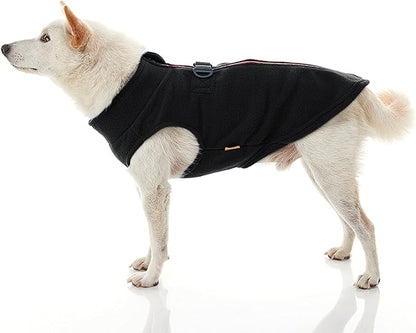 Gooby Zip Up Fleece Dog Sweater - Black, X-Small - Warm Pullover Fleece Step-in Dog Jacket with Dual D Ring Leash - Winter Small Dog Sweater - Dog Clothes for Small Dogs Boy and Medium Dogs - PAWPICO