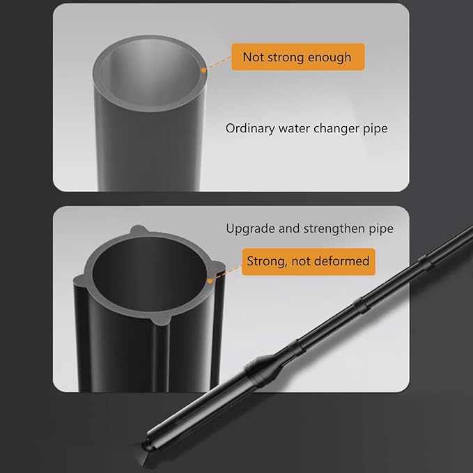 Carefree Fish Small Aquarium Gravel Cleaner Fish Tank 80Gph Water Changer Gravel Vacuum Adjustable Length ABS Bewatermyfriend