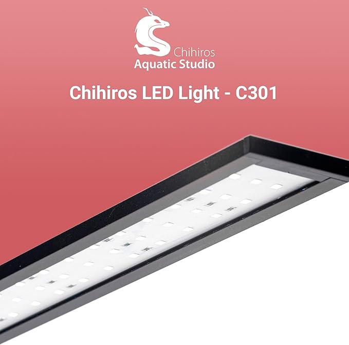 Chihiros C301 Aquarium LED Light - Fish Tank Light for Small Fish Aquarium - Compact LED Fish Tank Lights - Energy-Saver Aquarium Lights for Fish Tank- Aquarium Light with Dimmer for Mini Fish Tank chihirosaquaticstudio