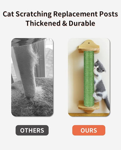 BNOSDM 4 Pcs M8 15”x2.75” Cat Tree Scratching Post Replacement Parts for Indoor Cats Tower Rope Scratch Poles Refill Sisal Pole Part for Refurbishment Hemp Kitty Furniture Accessories Spare - PAWPICO