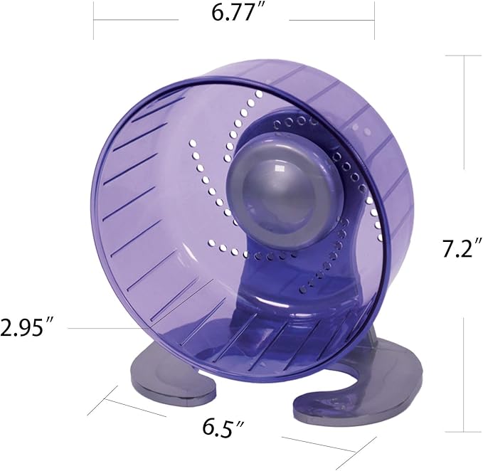 Petest Hamster Exercise Wheel, Silent Spinner Hamster Running Wheels, Diameter 6.7 inch, Purple Petest