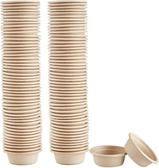 Paper Feeding Cups Samll 0.5 oz Gecko Food and Water Feeding Dish Ledge Accessories Bowls for Crested Gecko Lizards Reptiles Pets (100cups) QIHYCUF