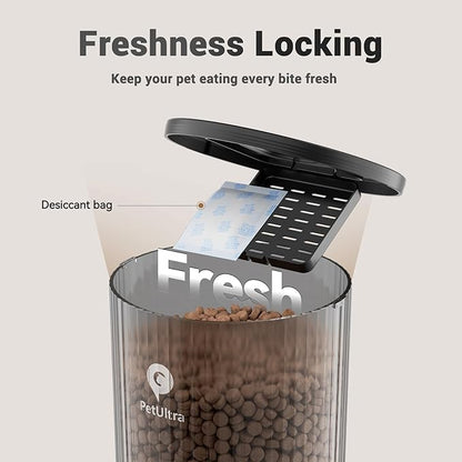 Automatic Cat Feeder 2 Cats: Dual Cat Feeder Automatic- Timed Auto Feeder 16 Cups/4L Cat Food Dispenser& Dual Power Auto Pet Feeder for Indoor Cat&Dog with Stainless Steel Bowl - PAWPICO