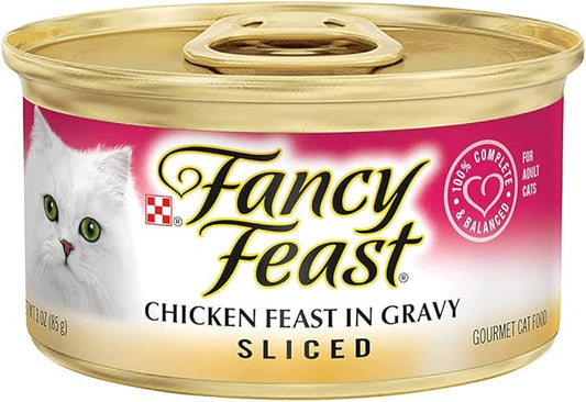Sliced Chicken Feast in Gravy Canned Wet Cat Food - (12 Pack) 3oz cans - PAWPICO