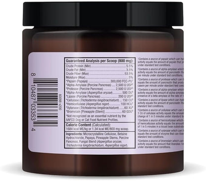 Bark & Whiskers Digestive Enzymes Kibble Diet, for Dogs & Cats, 4.23 oz. (120 g), 150 Scoops, Promotes Carb & Starch Breakdown, Veterinarian Formulated, Non-GMO, Dr. Mercola DrMercola