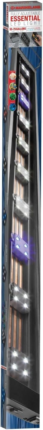 Marineland Fully Adjustable Essential LED Light for 55-75 Gallon Aquariums, Customizable Lighting Marineland