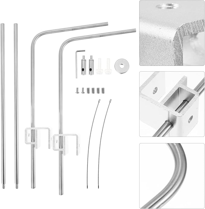 Totority Fish Tank Lighting Holder Bracket Support Aquarium Light Rack LED Light Lamp Aquarium Light Stand Kit Silver Happyforkidstogrowup