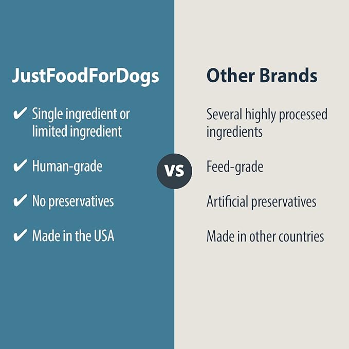 JustFoodForDogs Single-Ingredient Healthy Dog Treats, Beef Brisket, Made in The USA, 5 oz - PAWPICO