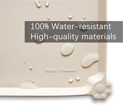 Hoki Found X-Large Silicone Pet Food Mats Tray - Non Slip Pet Dog Cat Bowl Mats Placemat - Dog Pet Cat Feeding Mat - Waterproof Dog Cat Food Mats -Pet Water Mats for Carpet -Papayawhip - PAWPICO