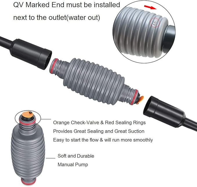 boxtech Fish Tank Water Change, Vacuum Siphon Water Changer Pump Sand Cleaner for Aquarium Water Filter Boxtech