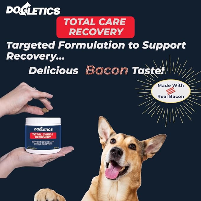 Total Care & Recovery - Dog Support During Recovery from Illness Injury or Chronic Health Problems, 90 ct Bacon Flavor - PAWPICO