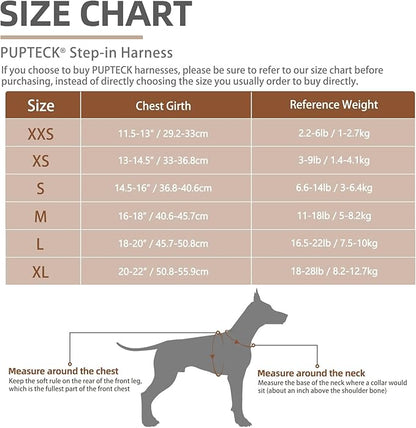 PUPTECK Adjustable Dog Harness Collar and Leash Set Step in No Pull Pet Harness for Small Medium Dogs Puppy and Cats Outdoor Walking Running, Soft Mesh Padded Reflective Vest Harnesses, Purple S PUPTECK