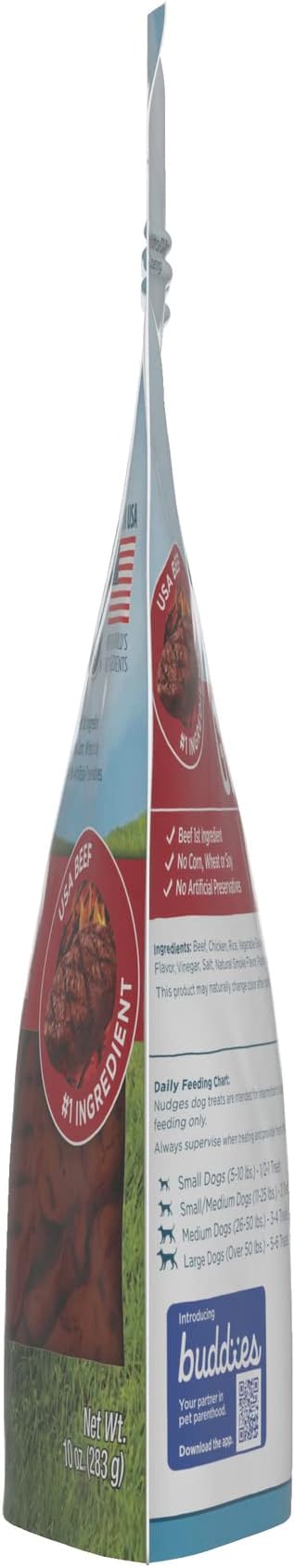 Blue Buffalo Nudges Grillers Natural Dog Treats, Steak, 10oz - PAWPICO