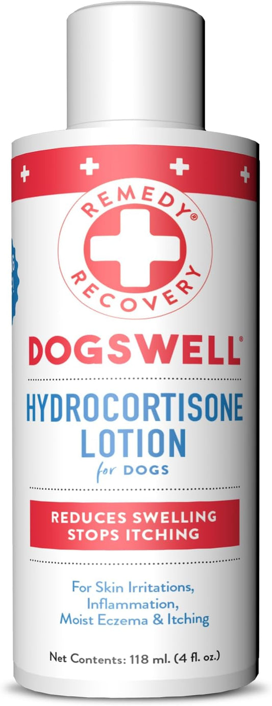 DOGSWELL Remedy + Recovery 0.5% Hydrocortisone Lotion for Dogs, 4 oz. (Packaging May Vary) Dogswell