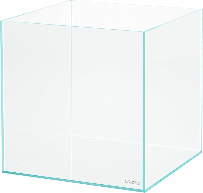 LANDEN 15.6 Gallon Cube Rimless Low Iron Aquarium Tank,15.7" L × 15.7" W × 15.7" H (40cm x 40cm x 40cm) 6mm Thickness with Nano Foam Leveling Mat Included Landen