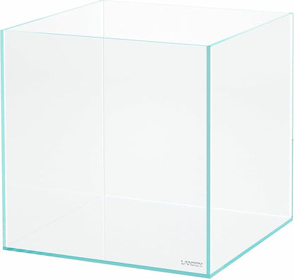 LANDEN 15.6 Gallon Cube Rimless Low Iron Aquarium Tank,15.7" L × 15.7" W × 15.7" H (40cm x 40cm x 40cm) 6mm Thickness with Nano Foam Leveling Mat Included Landen