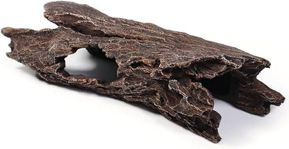 Fish Tank Decorations - Large Aquarium Decorations Air Bubbler Tree Fish House for Betta Hideout Caves Buddha Decor Temple Ruins Arched Betta Fish Accessories Reptile House Shelter Decor (Wood A-M) PTFJZ