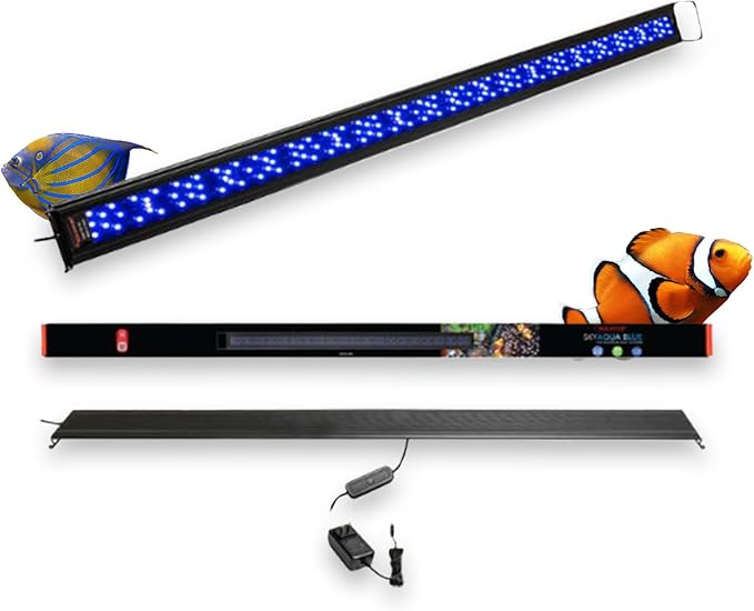 Aquatop SkyAqua Marine LED Saltwater Aquarium Light, 14000K Spectrum – Fits 48-54-Inch Tanks, 3 Position Toggle Switch & Included Remote Control, Aquarium Lights for Fish Tanks, UL & CSA AQUATOP