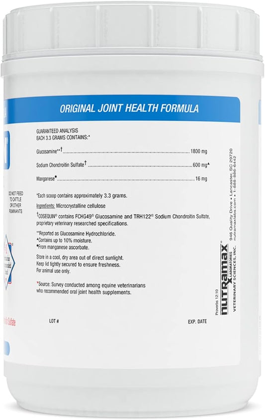 Nutramax Cosequin Original Joint Health Supplement for Horses - Powder with Glucosamine and Chondroitin, 1400 Grams NutramaxLaboratories