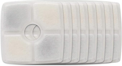 Cat Water Fountain Filter, Square Pet Fountain Filters, 8 Filters Pack for Stainless Steel Top Pet Fountain - PAWPICO