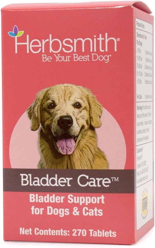 Herbsmith Bladder Care for Cats and Dogs – Maintains Urinary Health for Dogs and Cats – Dog and Cat Kidney Support – 270 Tablets Herbsmith