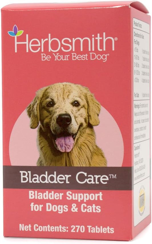 Herbsmith Bladder Care for Cats and Dogs – Maintains Urinary Health for Dogs and Cats – Dog and Cat Kidney Support – 270 Tablets Herbsmith