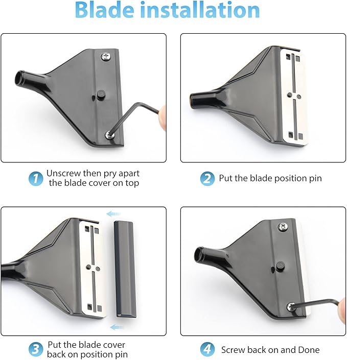 Algae Scraper for Glass Aquariums, Fish Tank Cleaner, Aquarium Algae Scrapers with 10 Stainless Steel Blades. Pronetcus